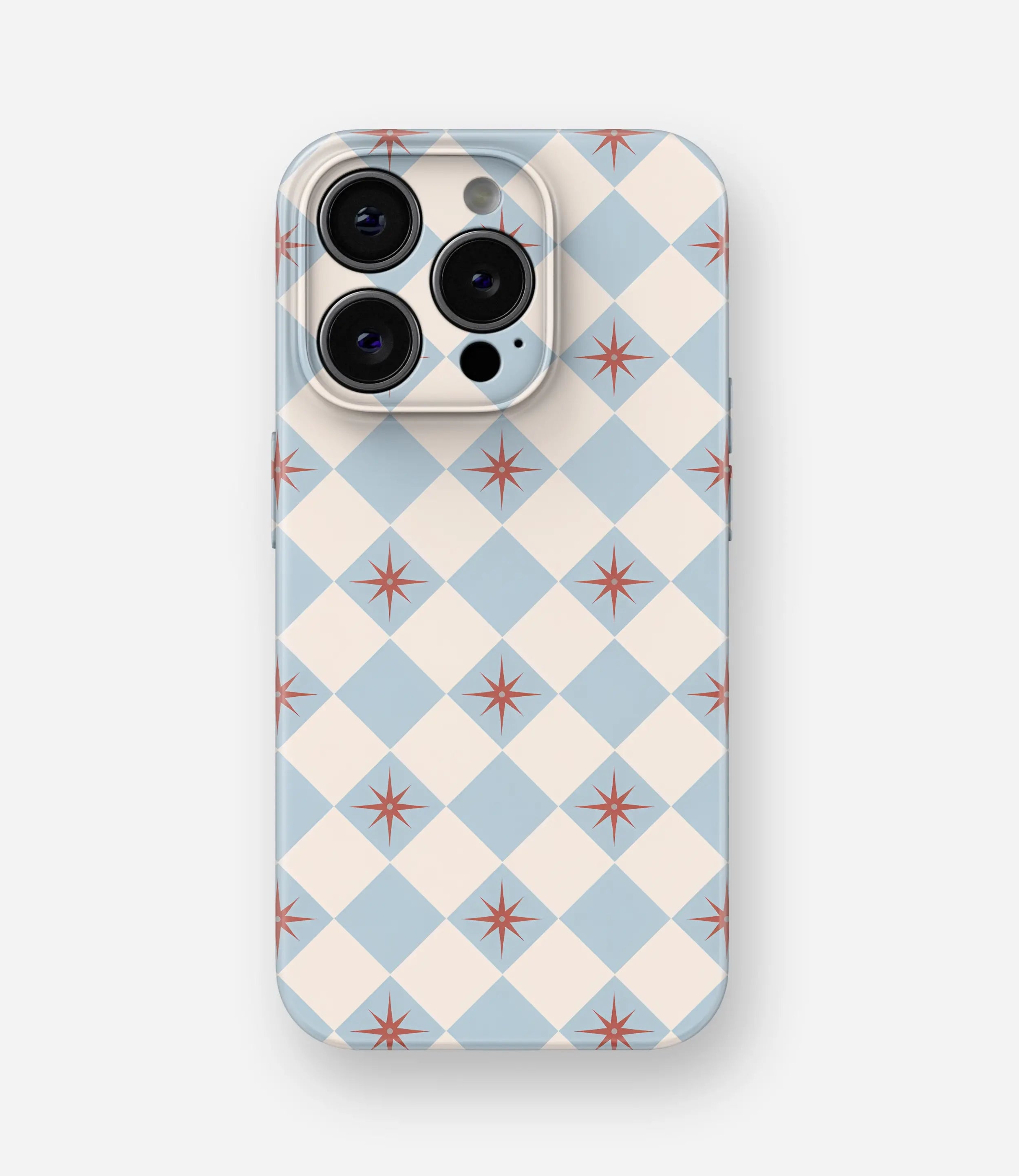 Retro Star Grid Glossy Hard Case