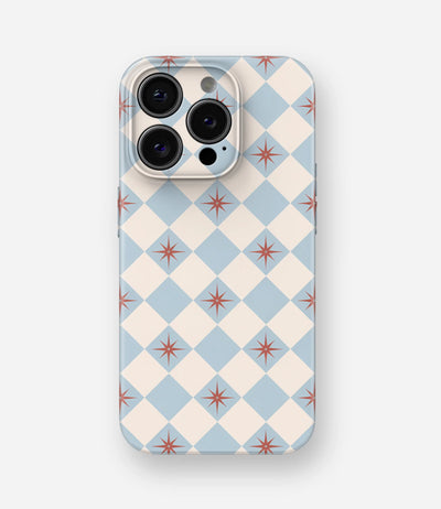 Retro Star Grid Glossy Hard Case