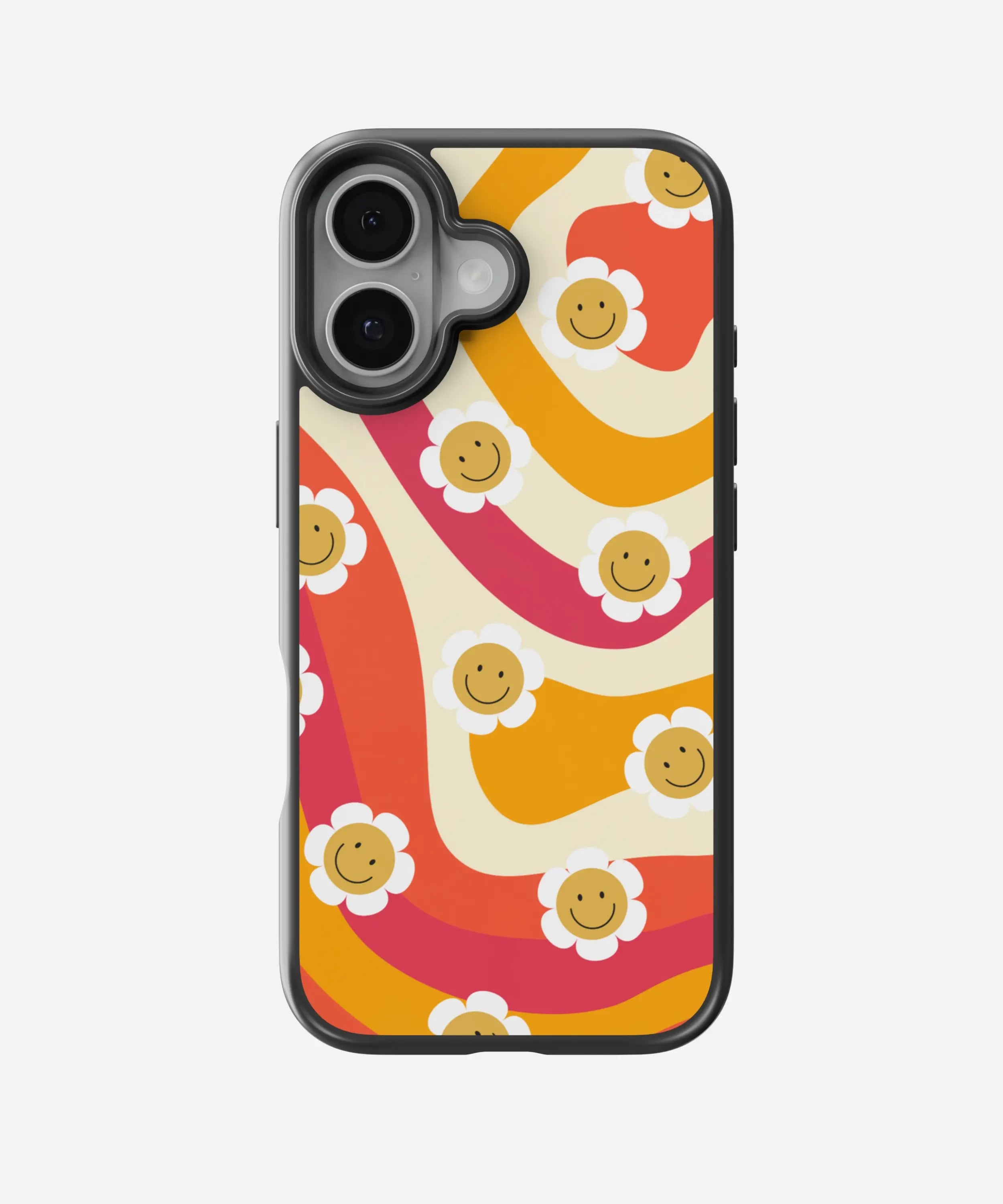 Daisy Floral Smiley Face Hybrid Matte Case