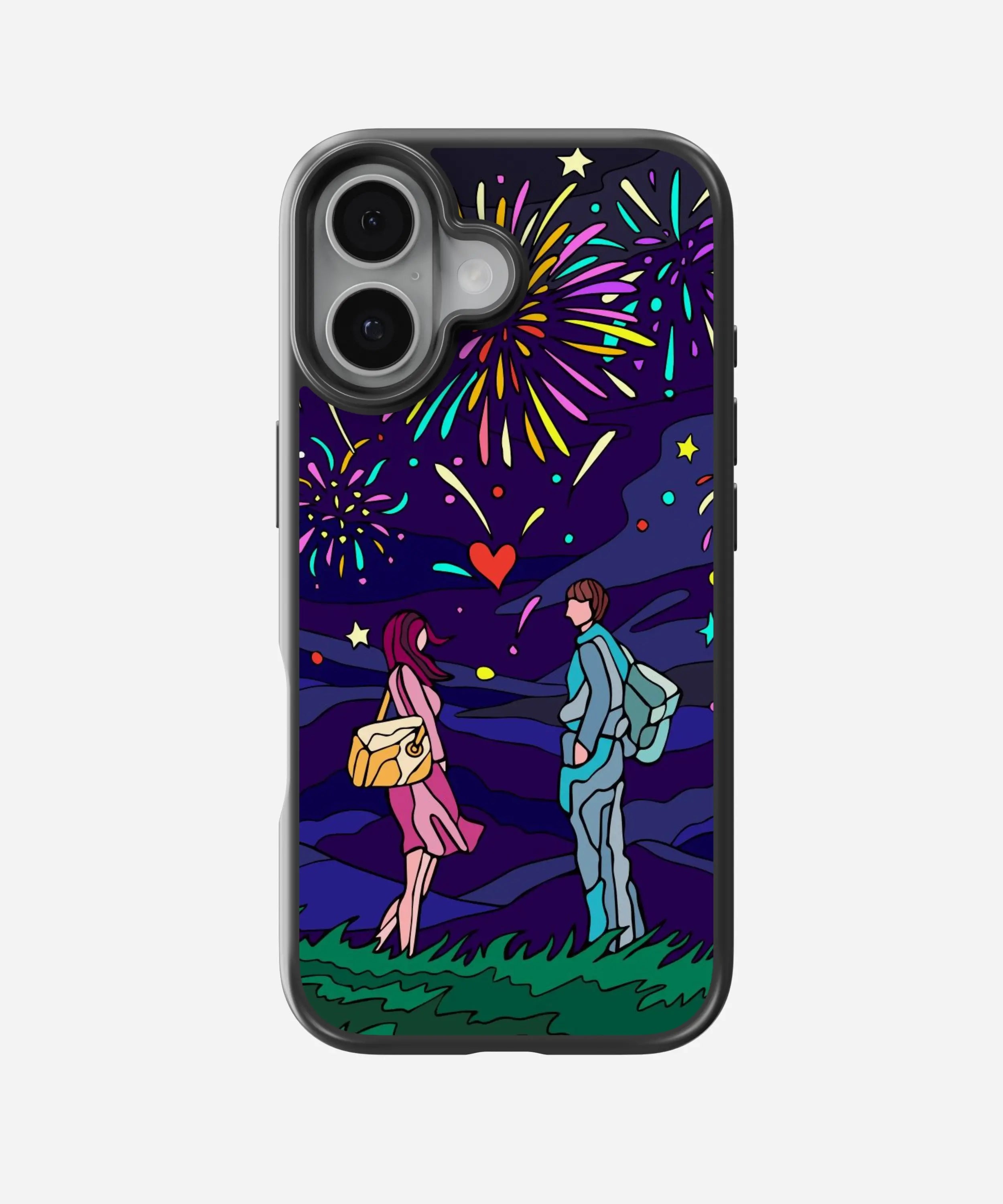 Fireworks & Love Glass Case