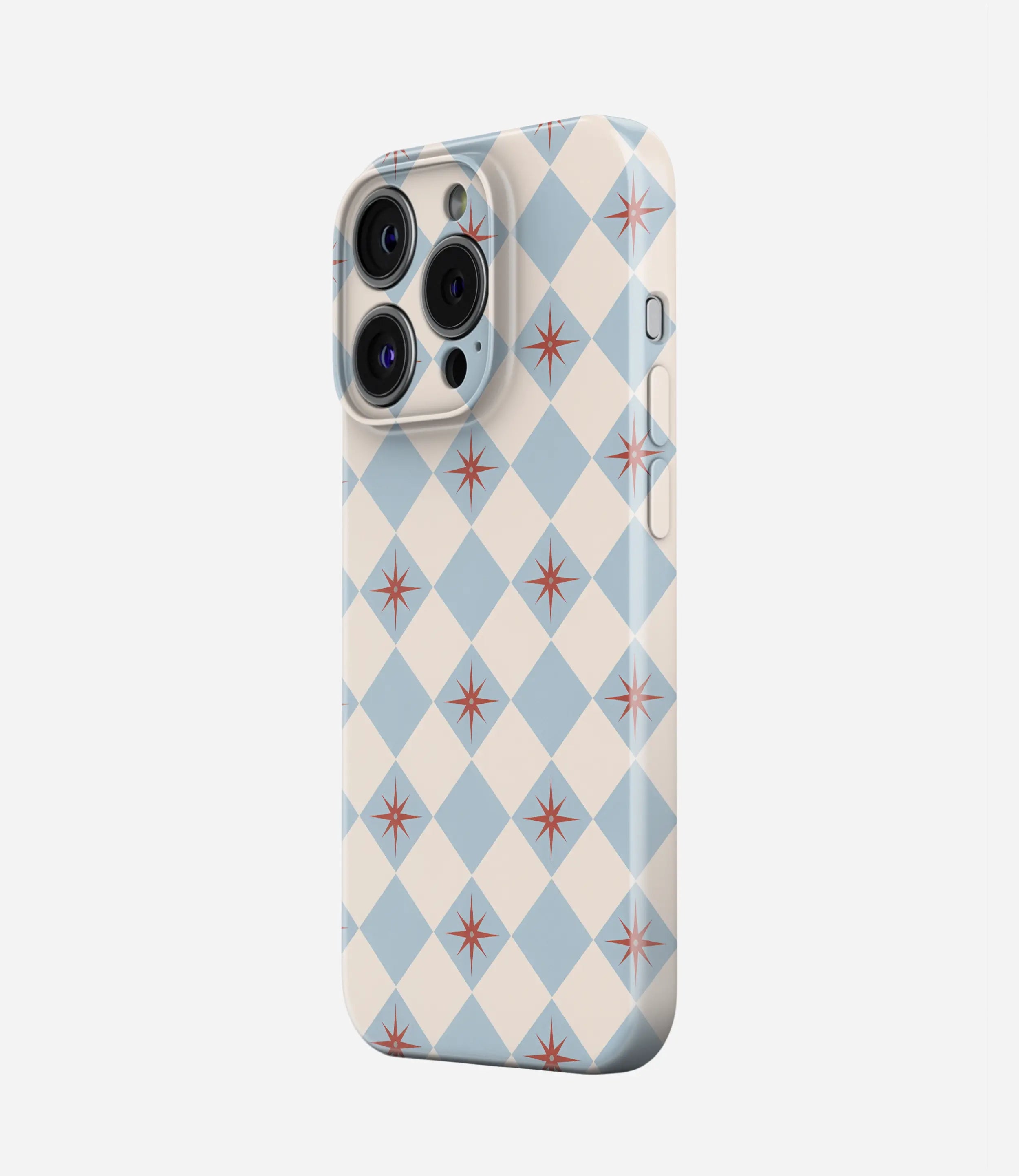 Retro Star Grid Glossy Hard Case