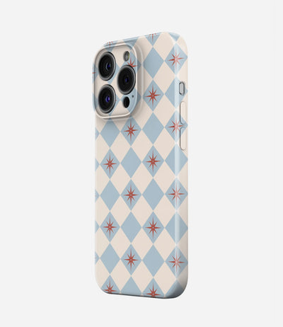 Retro Star Grid Glossy Hard Case