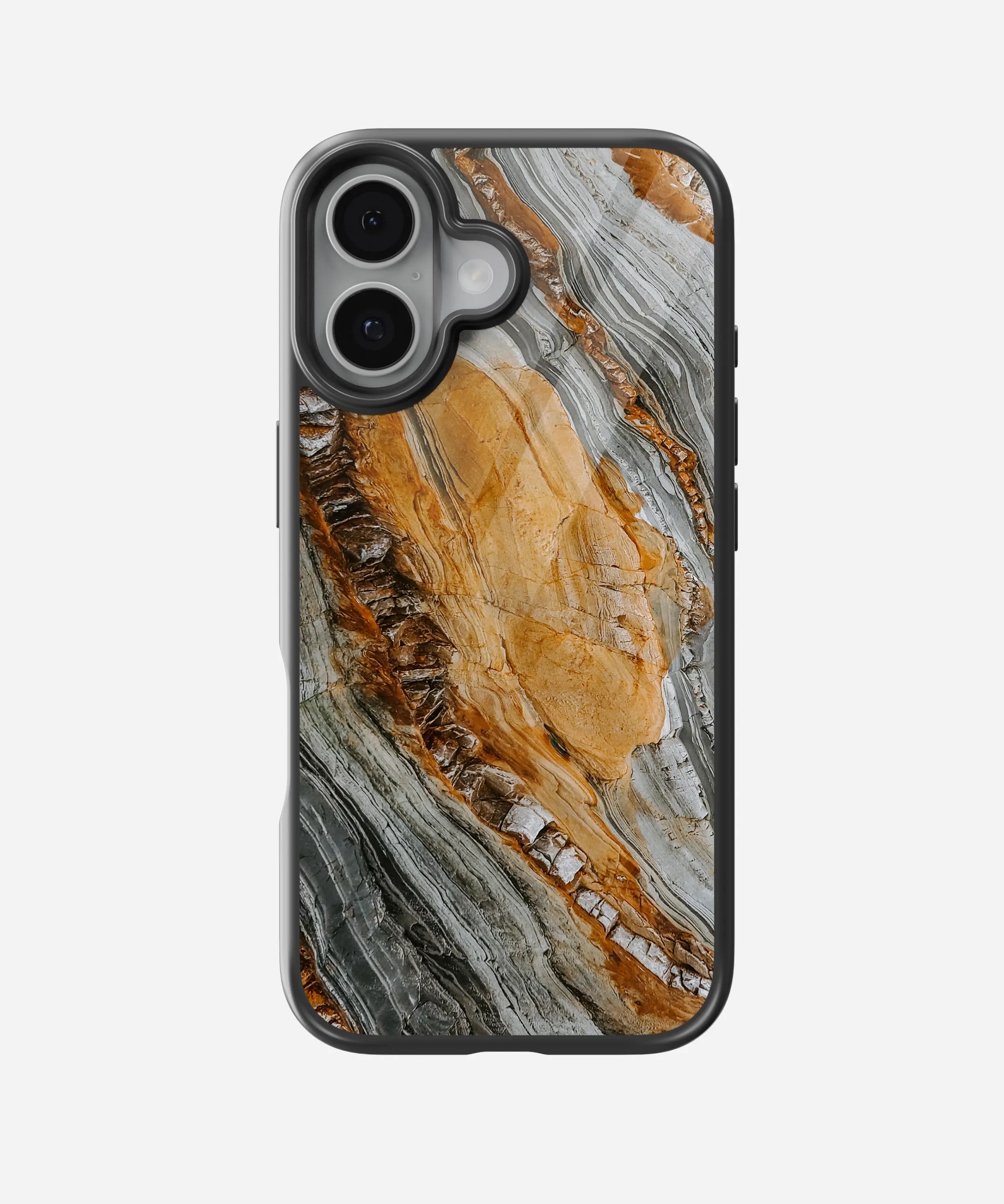 Grey/Golden Marble Glass Case