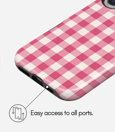 Strawberry Gingham Glossy Armoured Case