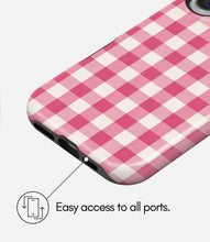 Load image into Gallery viewer, Strawberry Gingham Glossy Armoured Case
