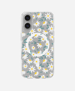 White Daisy Clear Magsafe Clear Phone Case
