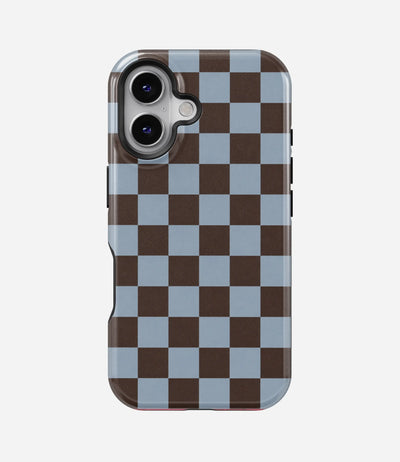 Mocha Sky Checker Glossy Armoured Case
