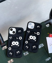 Load image into Gallery viewer, Cute Black Fuzzy Creature Soft Silicone Phone Case
