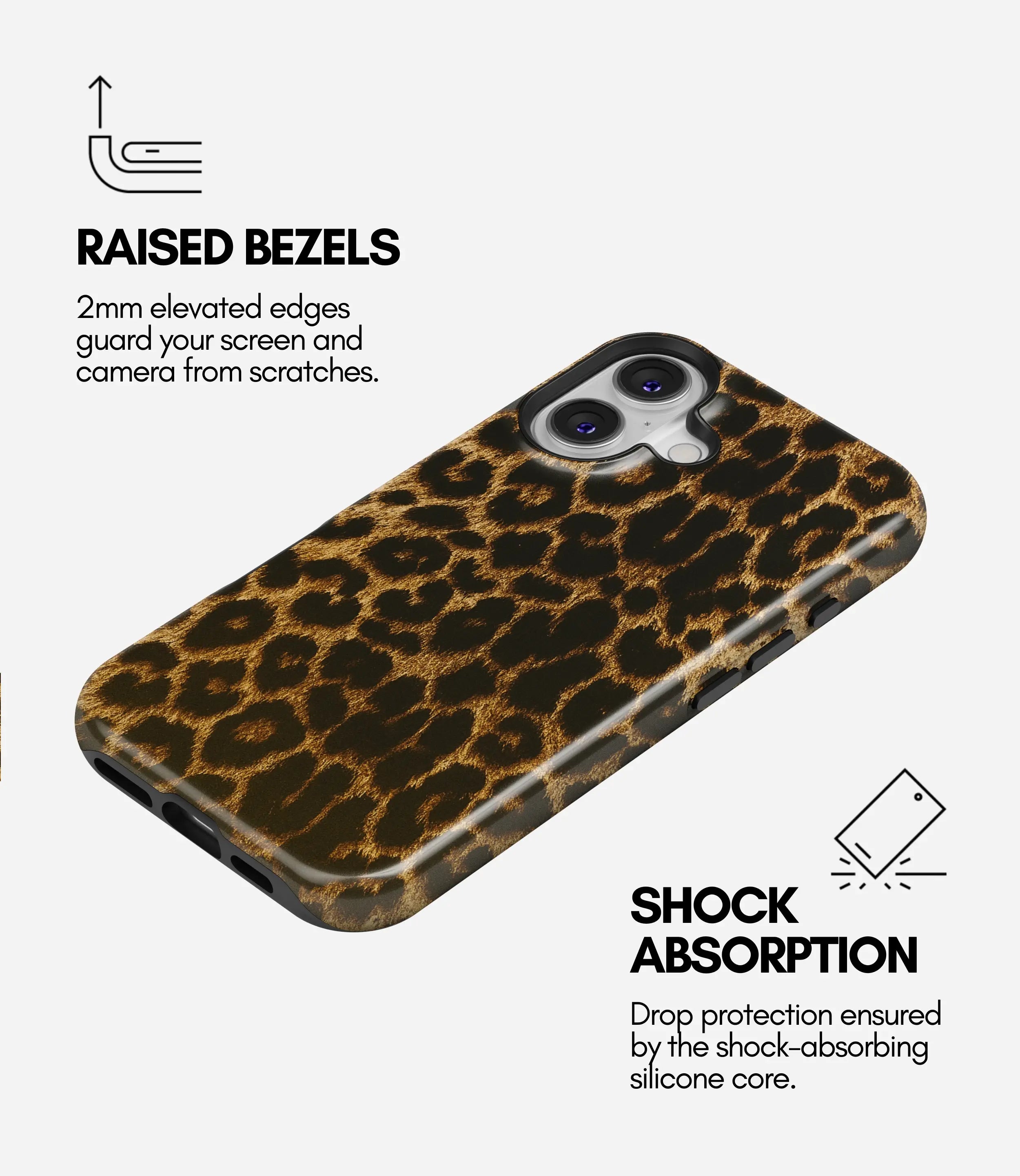 Golden Leopard Glossy Armoured Case