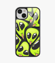 Load image into Gallery viewer, Crazy Alien Glass Phone Case
