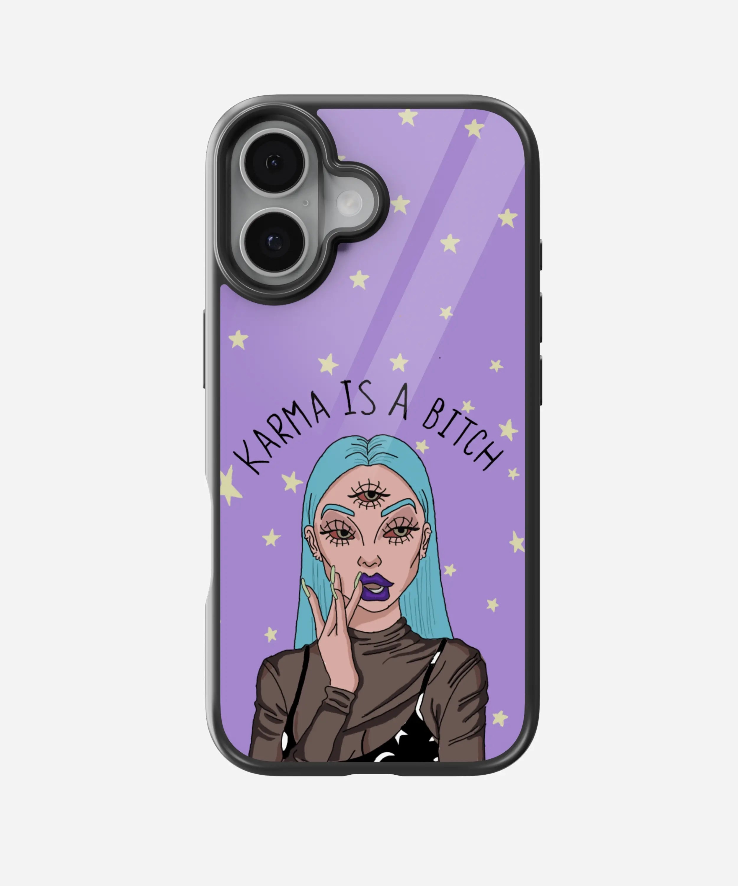 Karma Is Bitch Glass Case