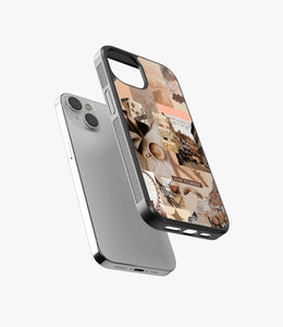 Vintage Patchwork Aesthetic Glass Phone Case