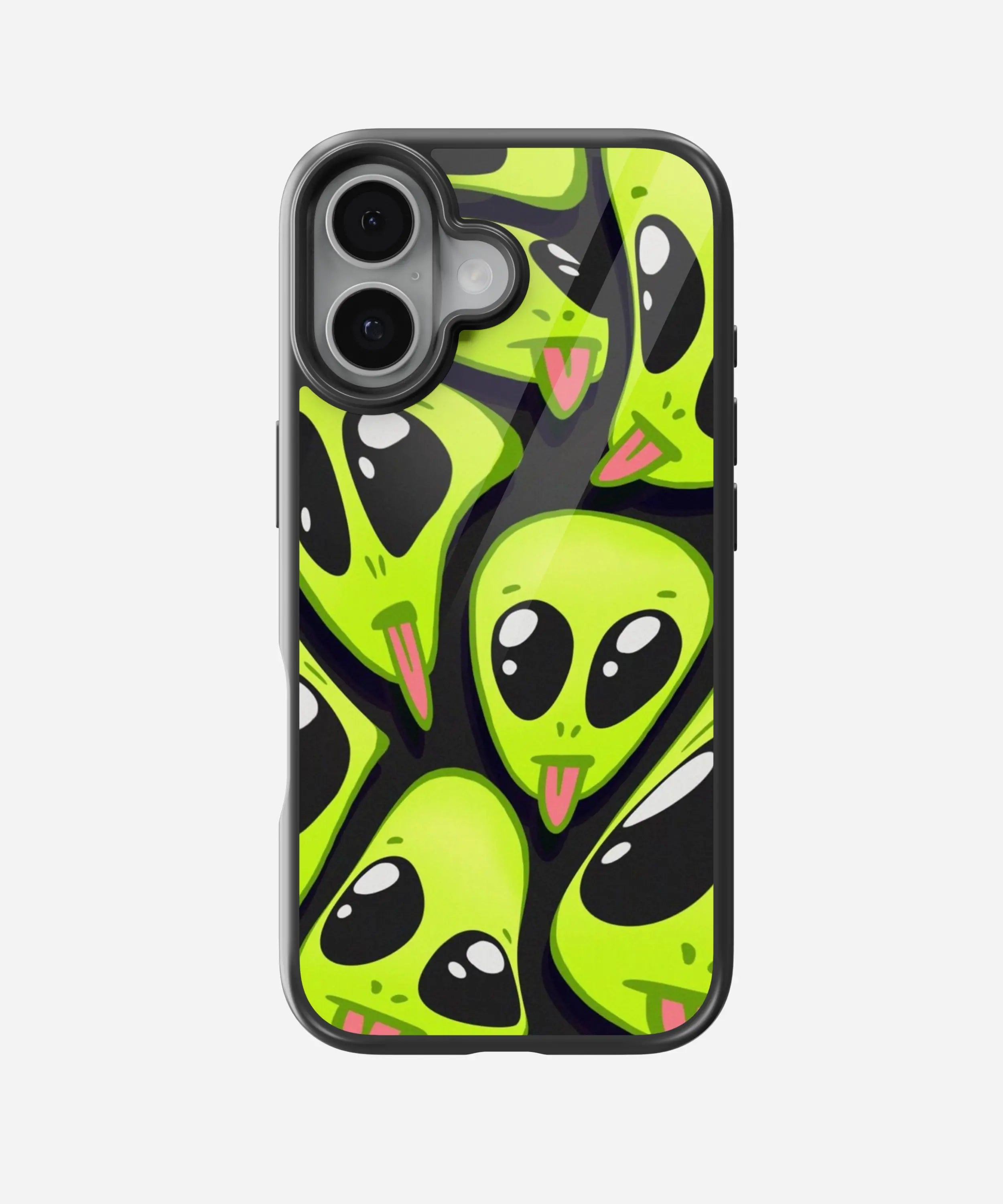 Crazy Alien Glass Phone Case