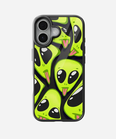 Crazy Alien Glass Phone Case