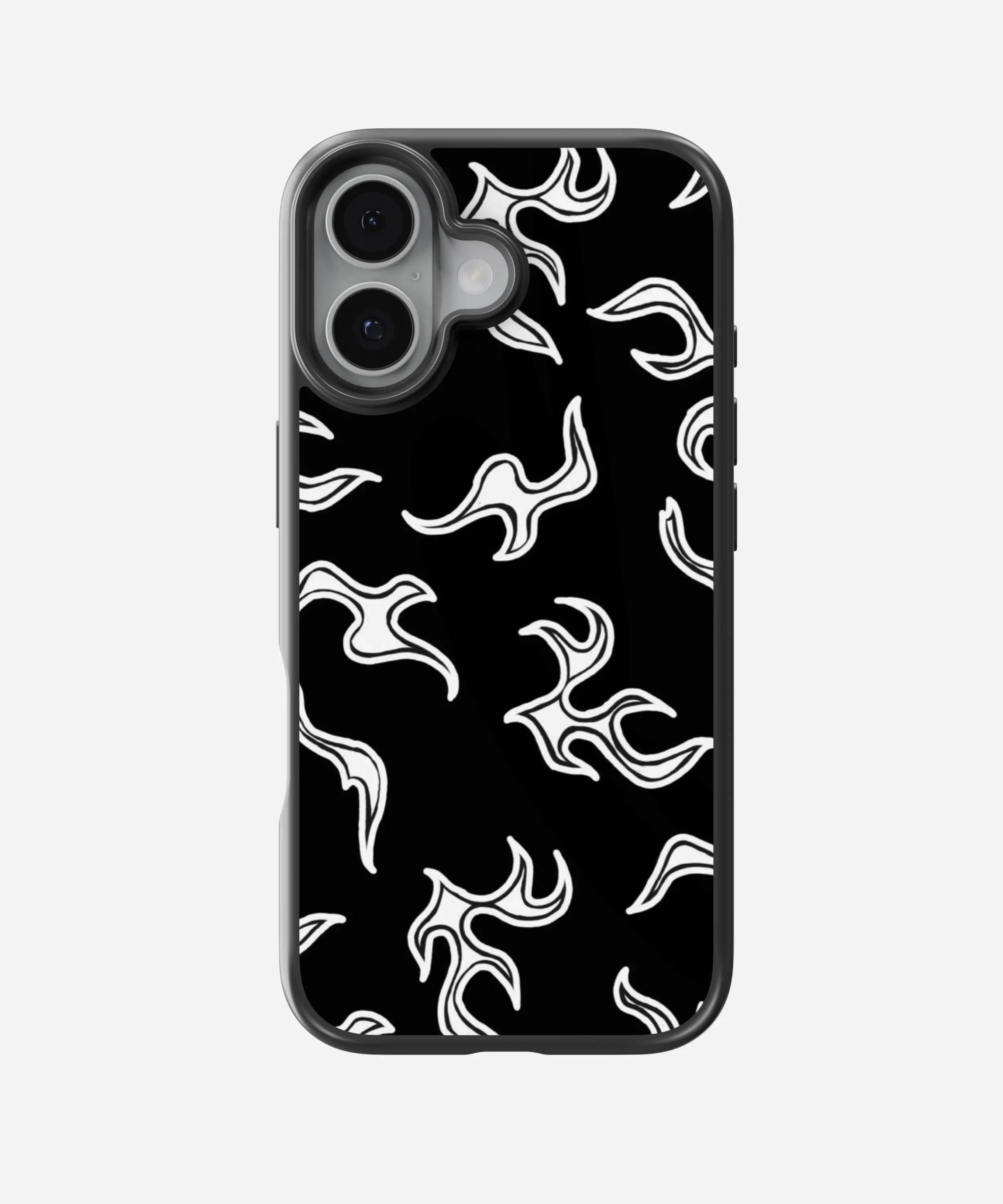 Lil Black Flame Y2K Hybrid Matte Case