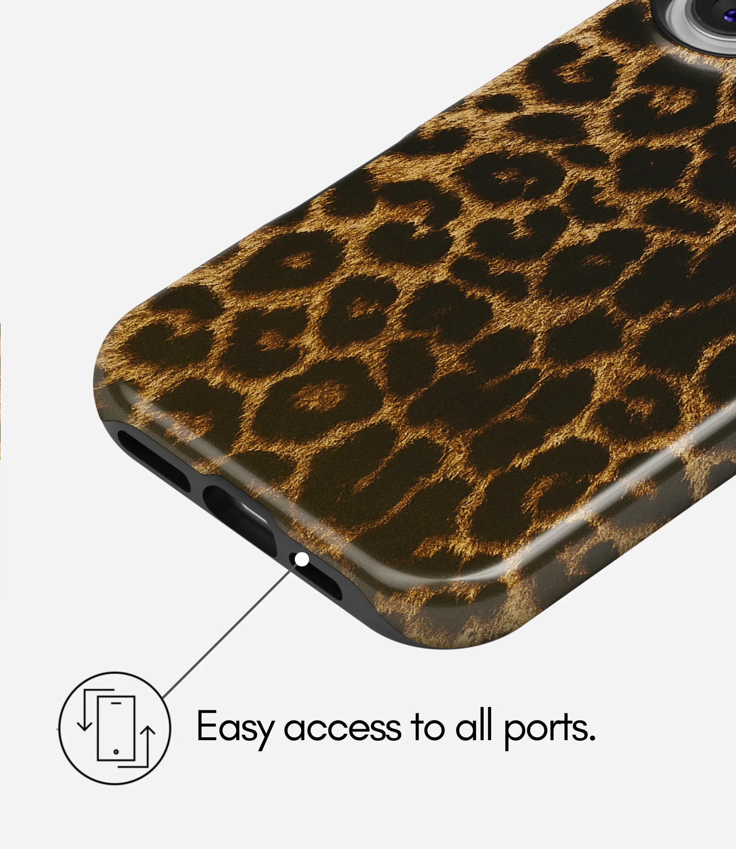 Golden Leopard Glossy Armoured Case
