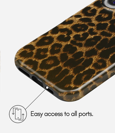 Golden Leopard Glossy Armoured Case