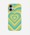 Summer Green & Yellow Heart Y2K Phone Case
