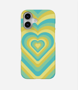 Summer Green & Yellow Heart Y2K Phone Case