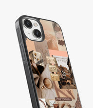 Load image into Gallery viewer, Vintage Patchwork Aesthetic Glass Phone Case
