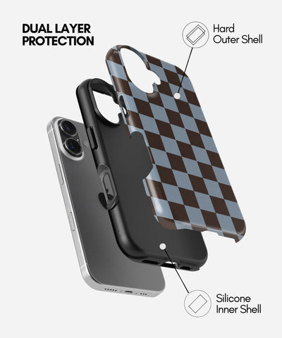 Mocha Sky Checker Glossy Armoured Case