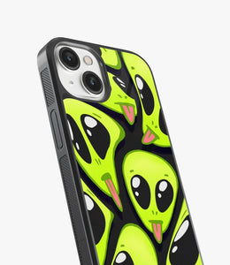 Crazy Alien Glass Phone Case