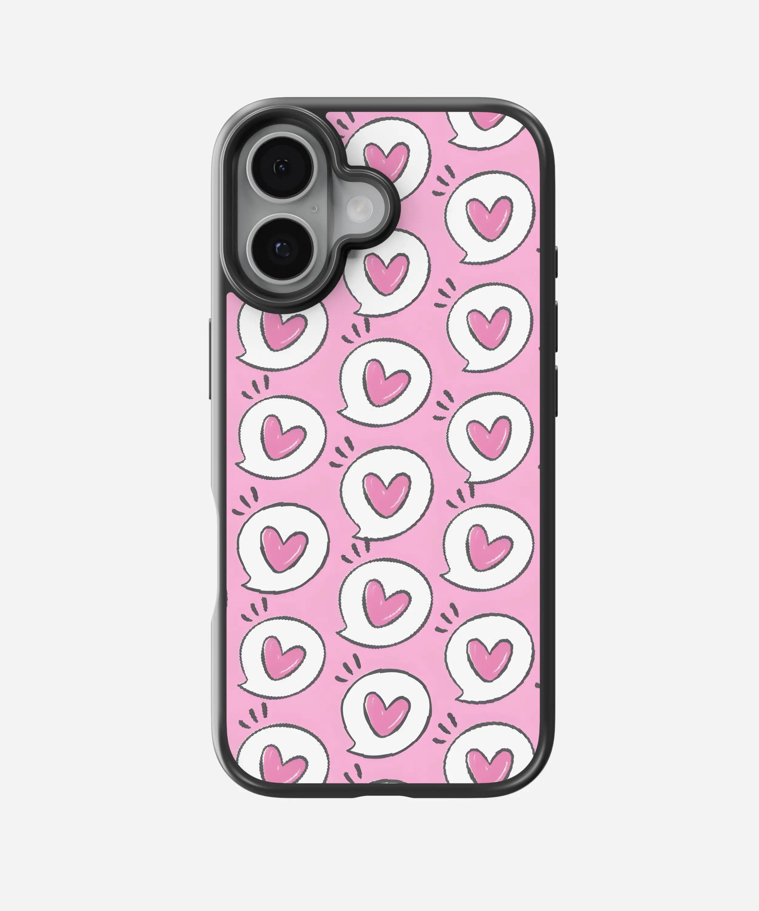 Classic Rose Heart Hybrid Matte Case