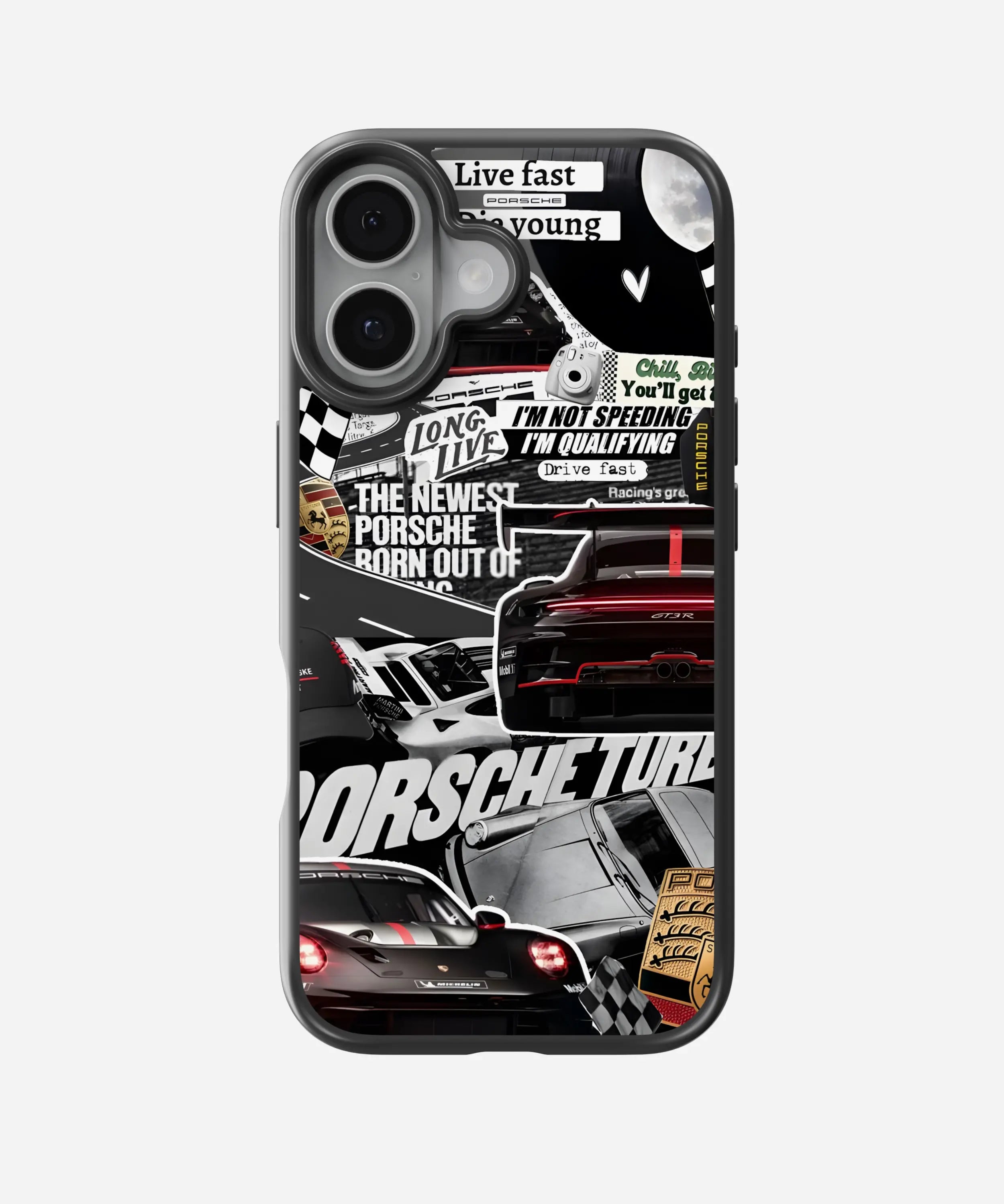Long Live Porsche (Black) Hybrid Matte Case