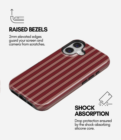 Burgundy Luxe Lines Glossy Armoured Case