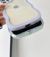 Load image into Gallery viewer, Lavender Wavy Clear Soft iPhone Case
