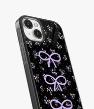 Load image into Gallery viewer, Midnight Bloom Bows Glass Case
