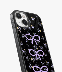 Midnight Bloom Bows Glass Case