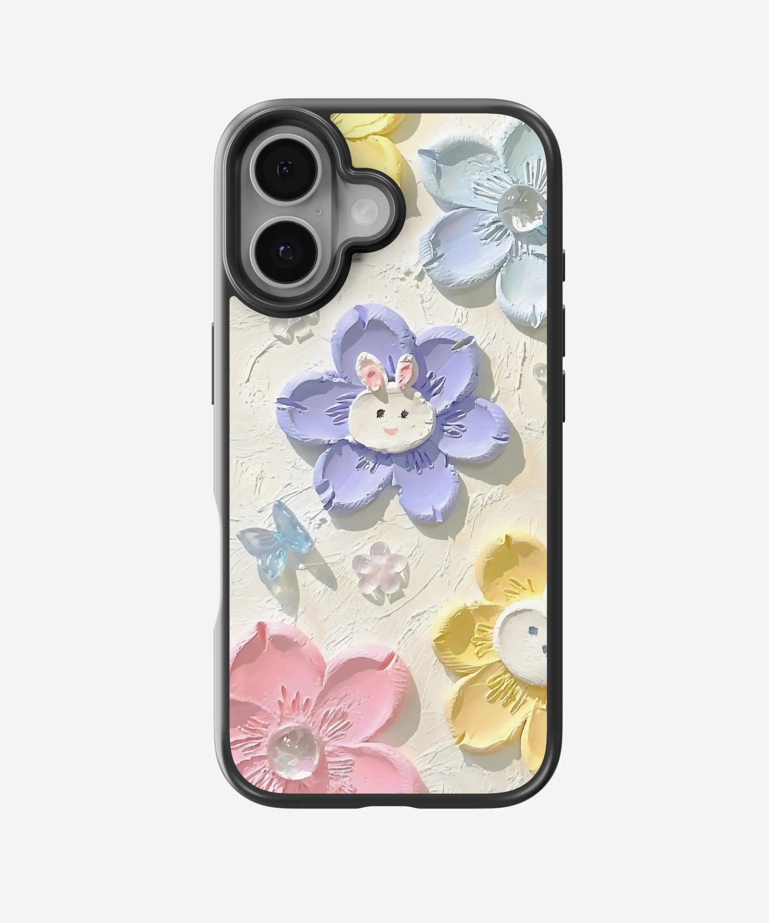 Bunny Face Floral Hybrid Matte Case