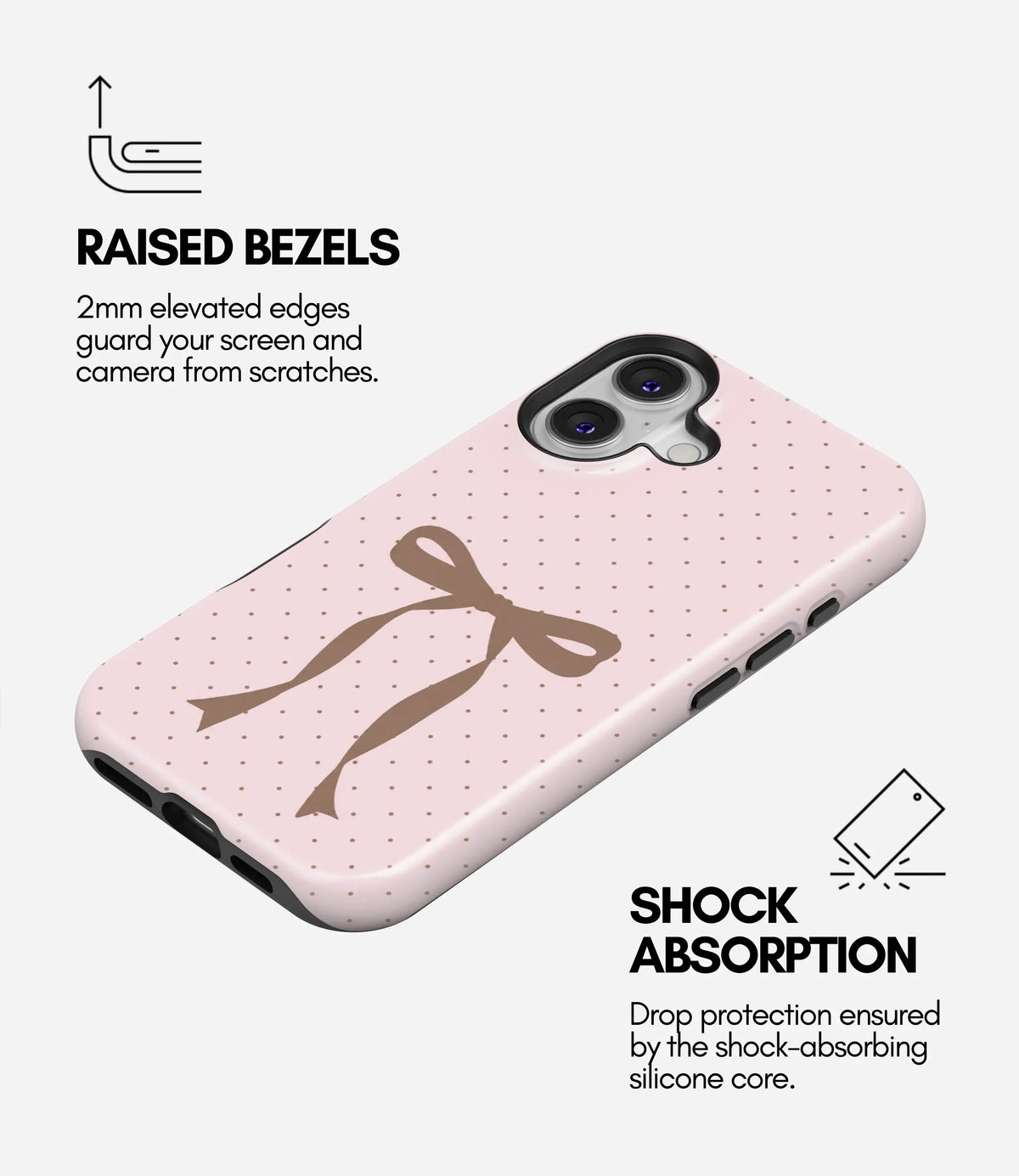 Coquette Bow Dot Glossy Armoured Case