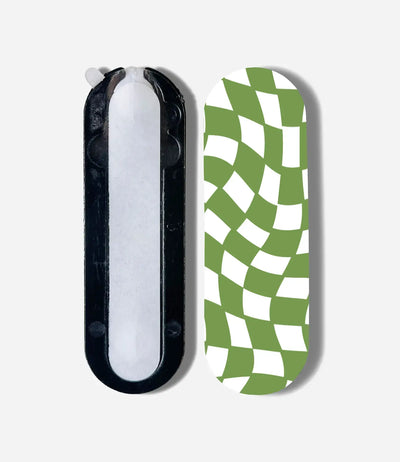Forest Green Checkered Print Pop Slider