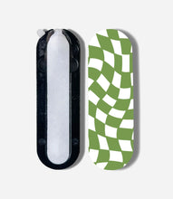 Load image into Gallery viewer, Forest Green Checkered Print Pop Slider
