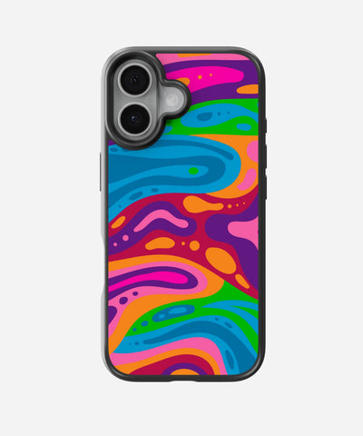 Wavy Multicolored Groovy Glass Case