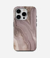 Dusty Rose Veins Glossy Armoured Case