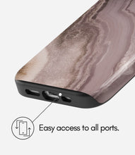 Load image into Gallery viewer, Dusty Rose Veins Glossy Armoured Case

