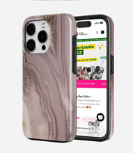 Load image into Gallery viewer, Dusty Rose Veins Glossy Armoured Case
