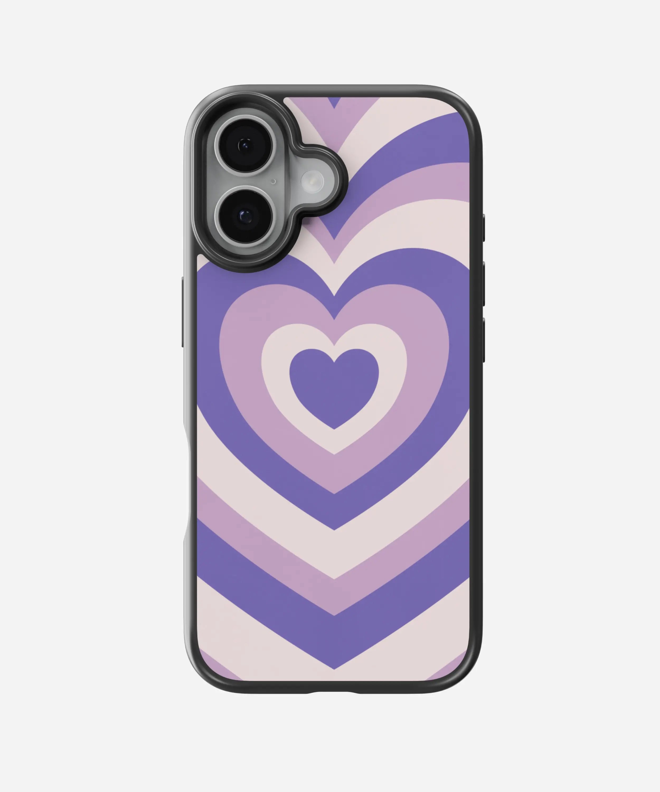 Y2K Pastel Purple Retro Hearts Hybrid Matte Case
