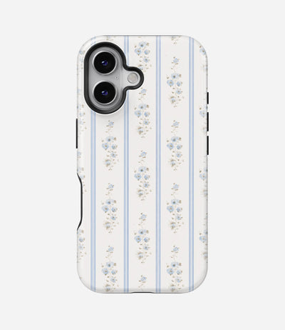 Blue Cottage Stripes Glossy Armoured Case
