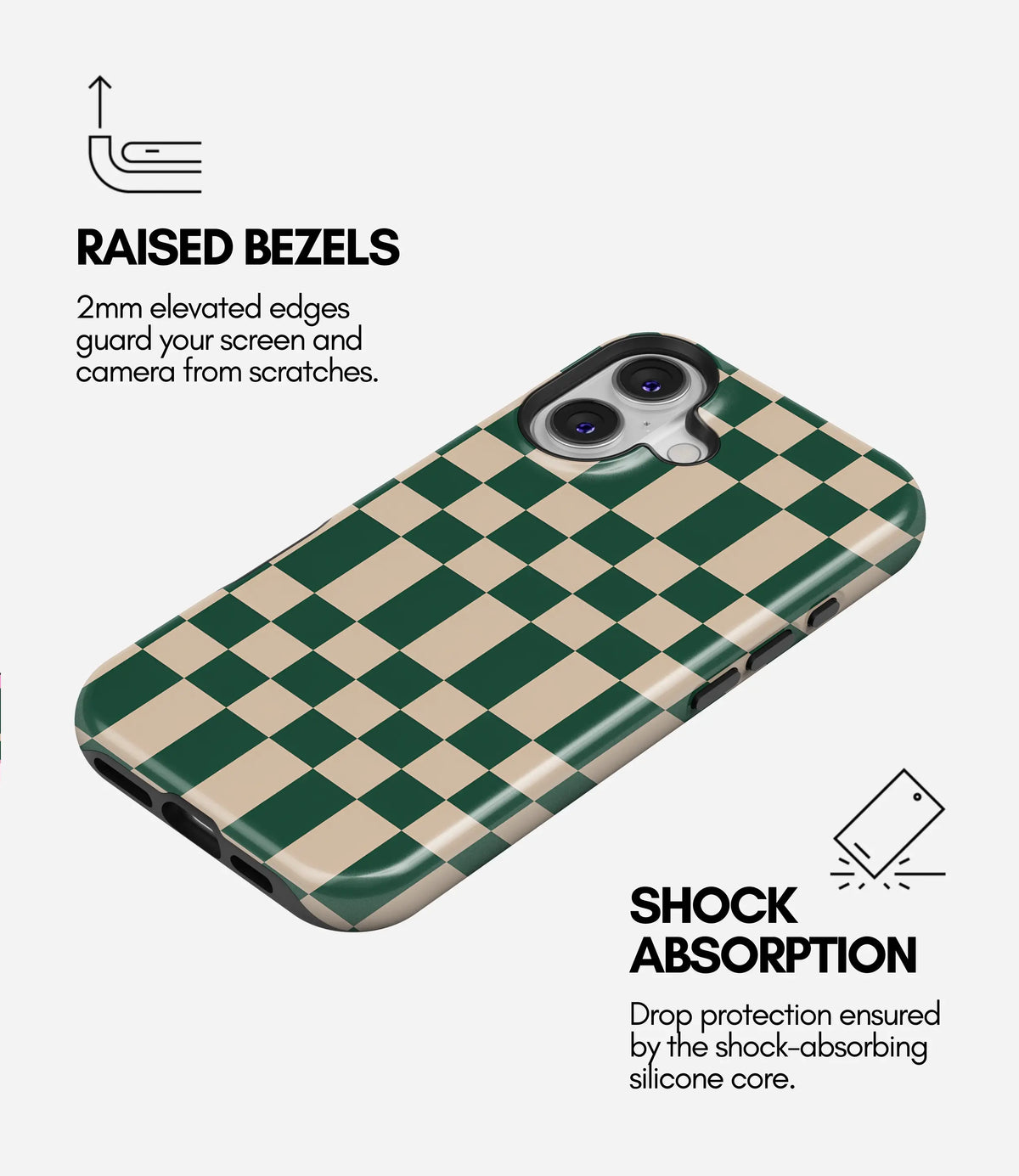 Matcha Check Glossy Armoured Case