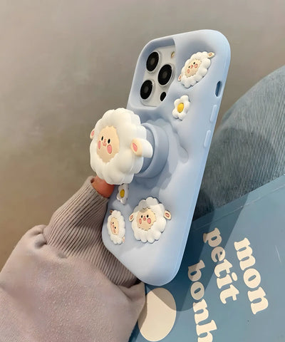 Fluffy Sheep Soft Silicone Phone Case