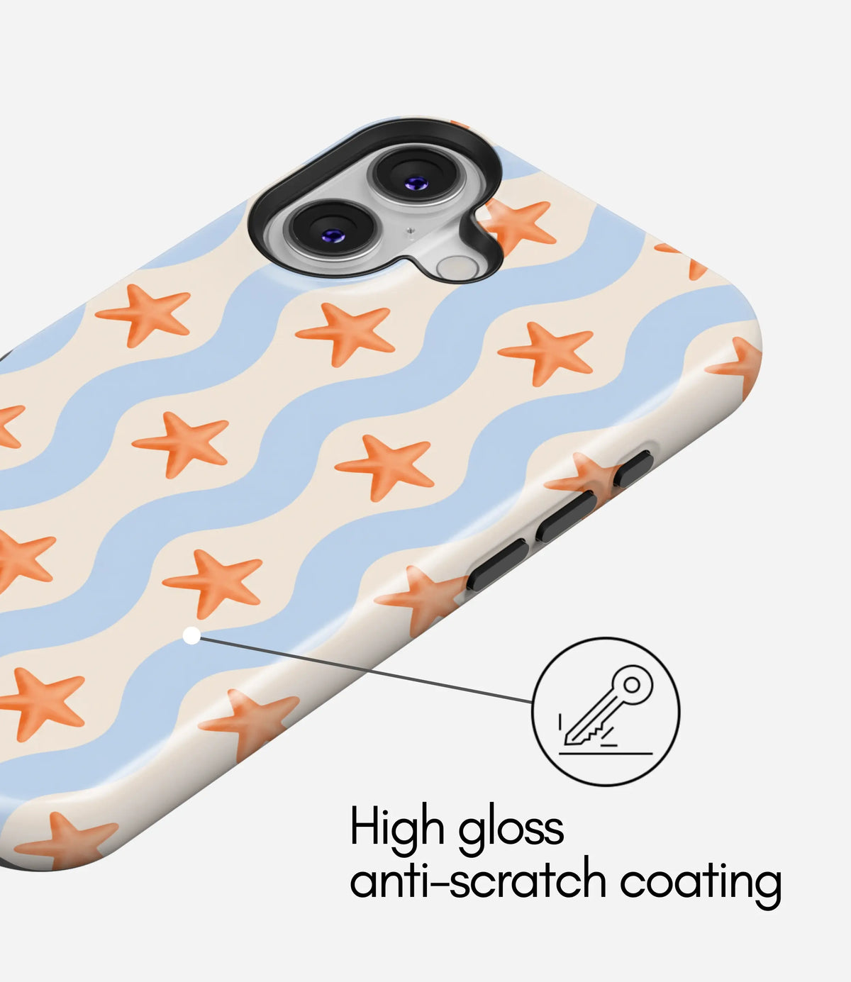 Starfish Wave Glossy Armoured Case