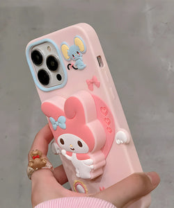 Adorable Pink Bunny Soft Silicone Phone Case