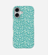Aqua Leopard Print Phone Case