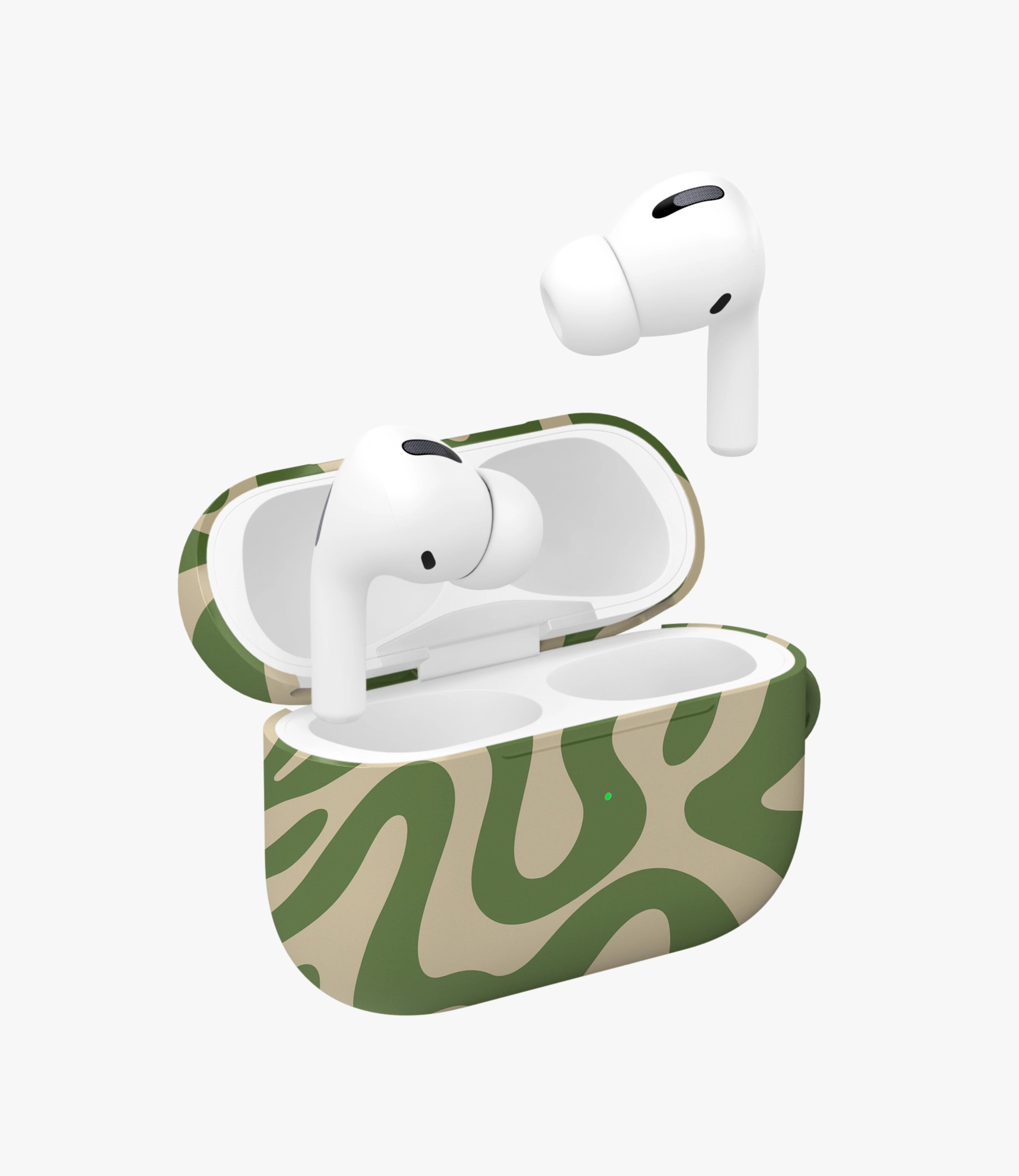 Green Mirage Glossy Airpod Case