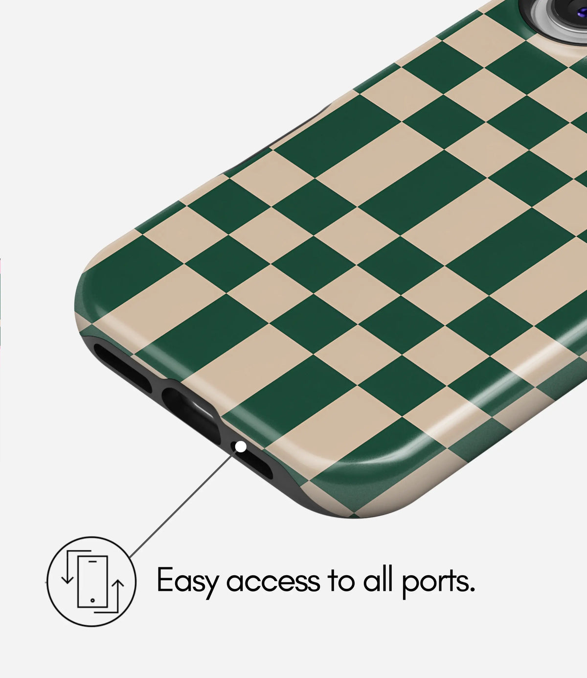 Matcha Check Glossy Armoured Case
