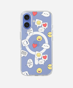 Love You Bubbles Clear Magsafe Clear Phone Case